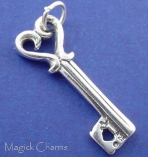 Key To My Heart Charm Sterling Silver By Magickcharms On Etsy