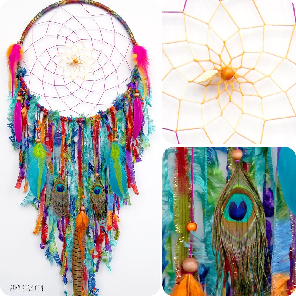 Woodland Wanderlust Large Native Style Handwoven Dreamcatcher
