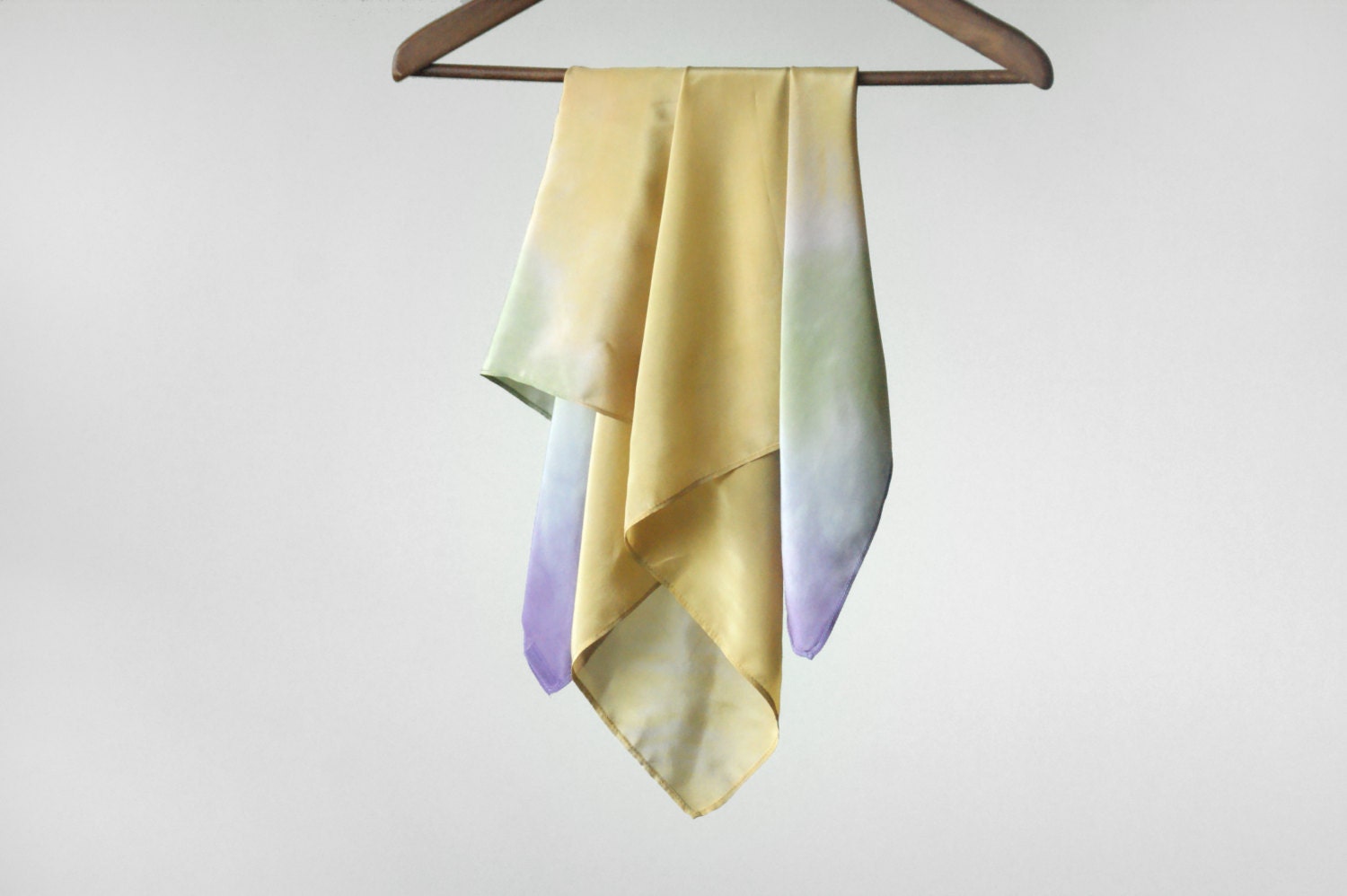 Mellow Yellow silk scarf square - COCONWRAP