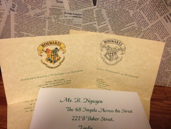 Personalized Hogwarts Acceptance Letter by ThePumpkinPatches