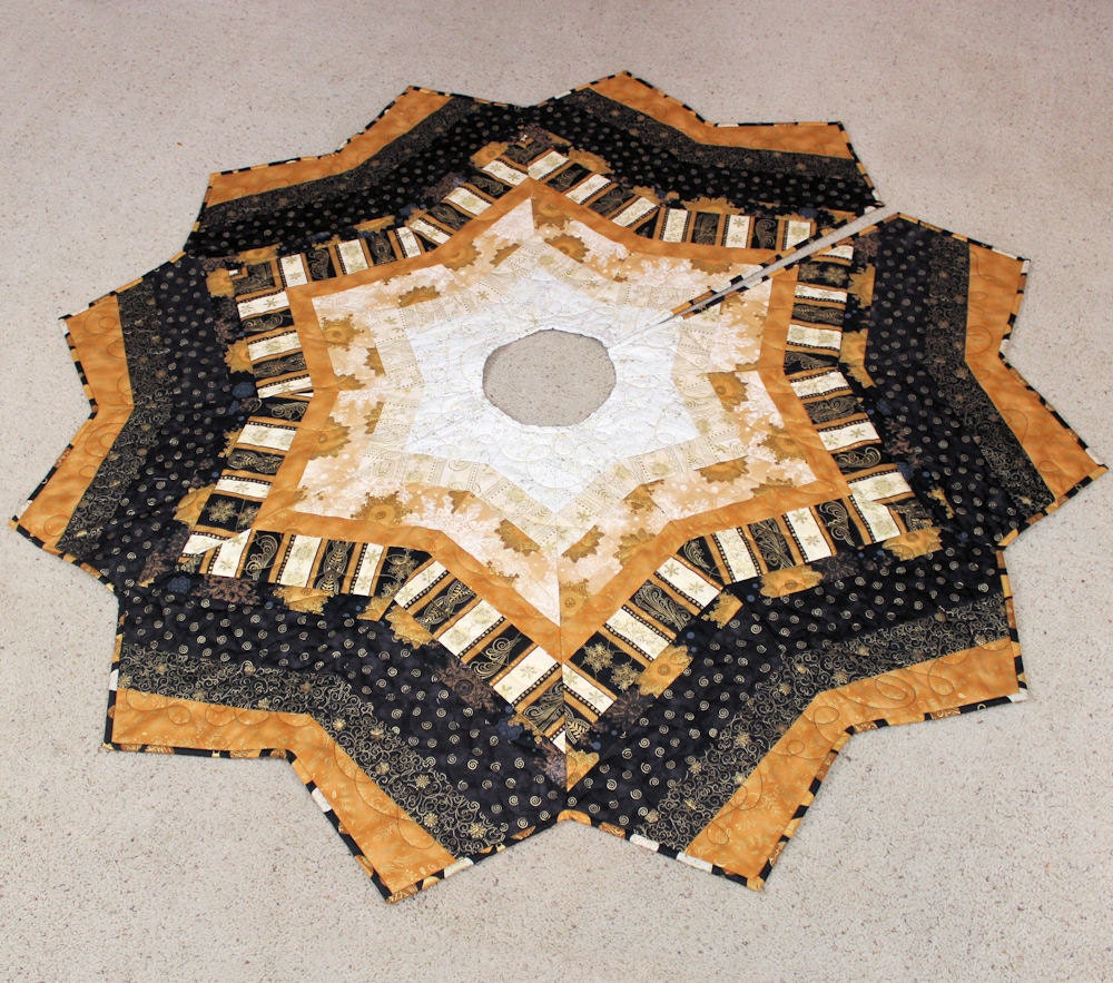 elegant christmas tree skirt in gold white and by elegant christmas tree skirt in gold white and by