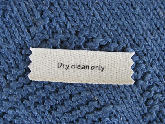 Knitting/Crochet Care Labels Dry Clean Only by mountainstreetarts