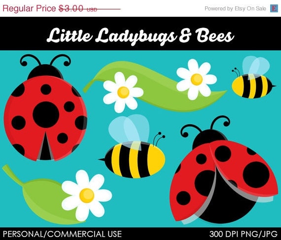 50 % OFF - Lady Bugs Clipart - Digital Clip Art Graphics for Personal or Commercial Use Il_570xn