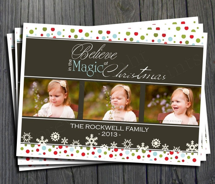 Photo Christmas Card - Printable Holiday Card Il_570xn