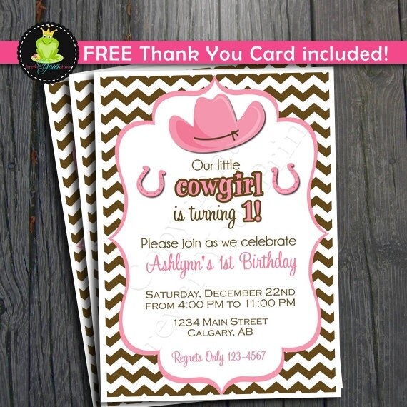 Cowgirl Birthday Invitation - Cowgirl Party Il_570xn