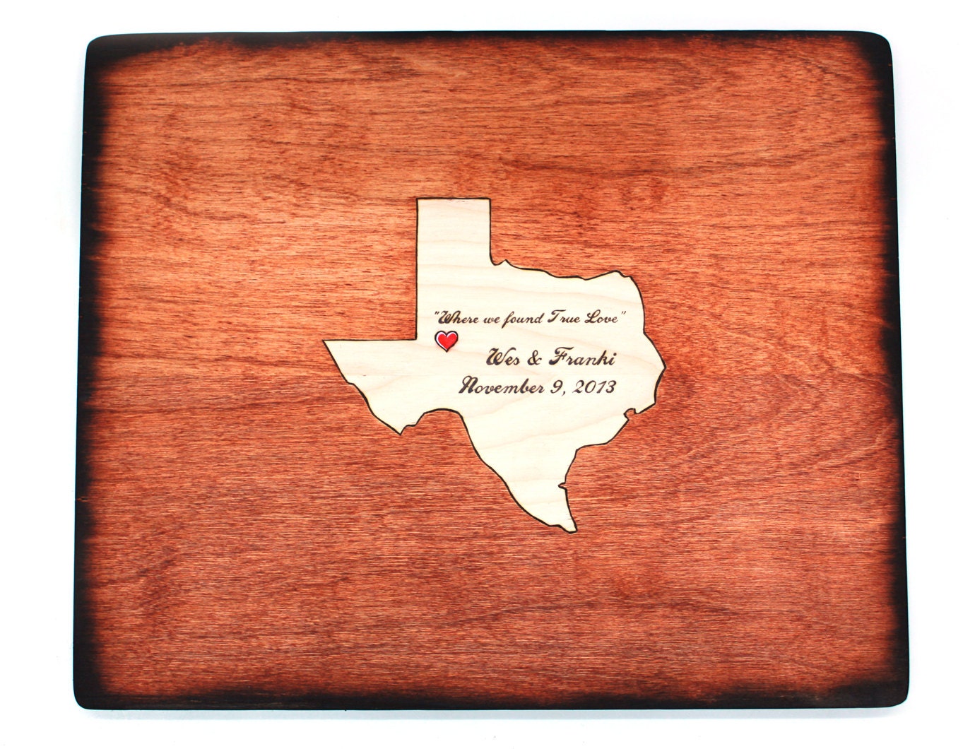 State: Rustic Wedding Guest Book Plaque. PERSONALIZED