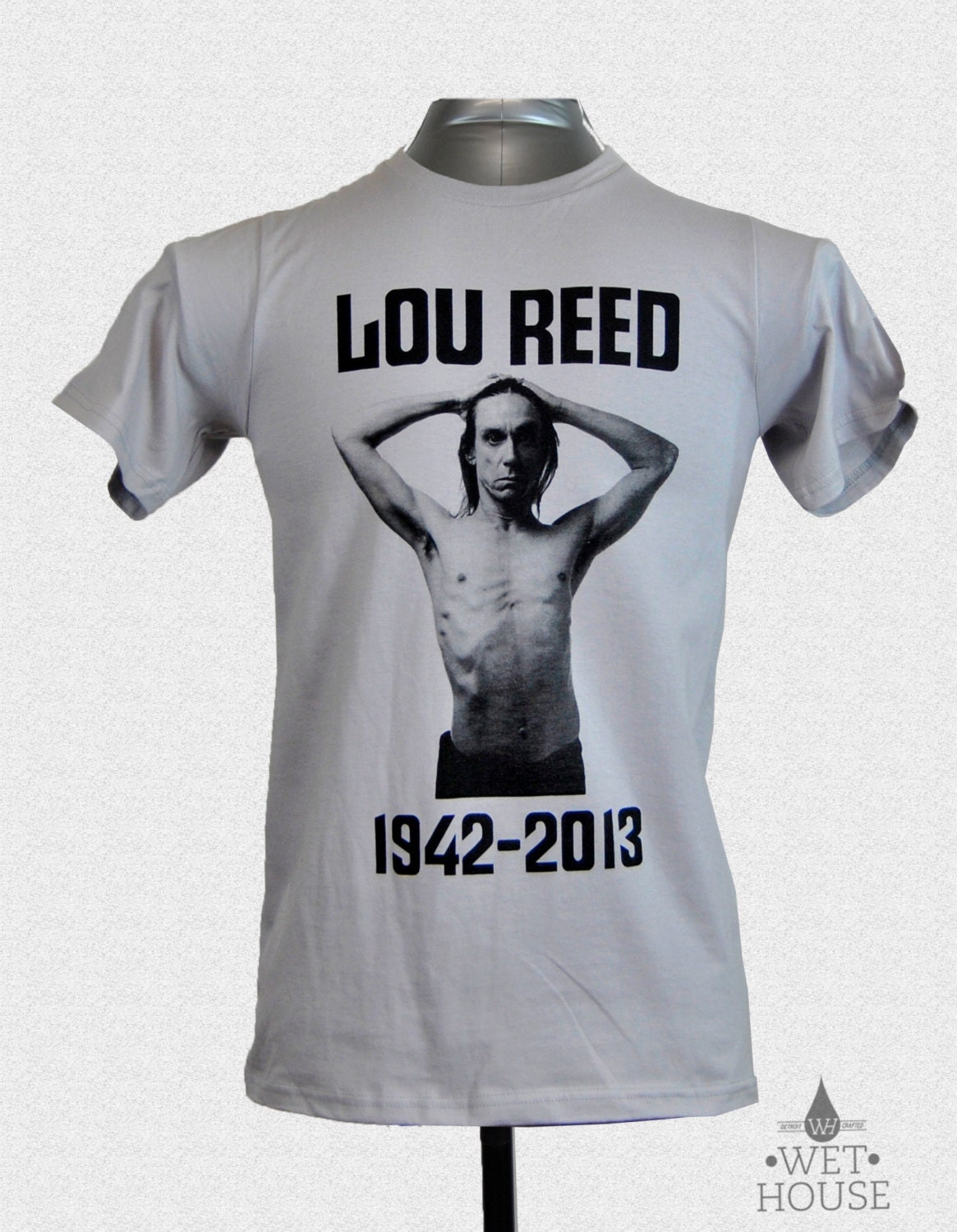 RIP Lou Reed Shirt // silver shirt
