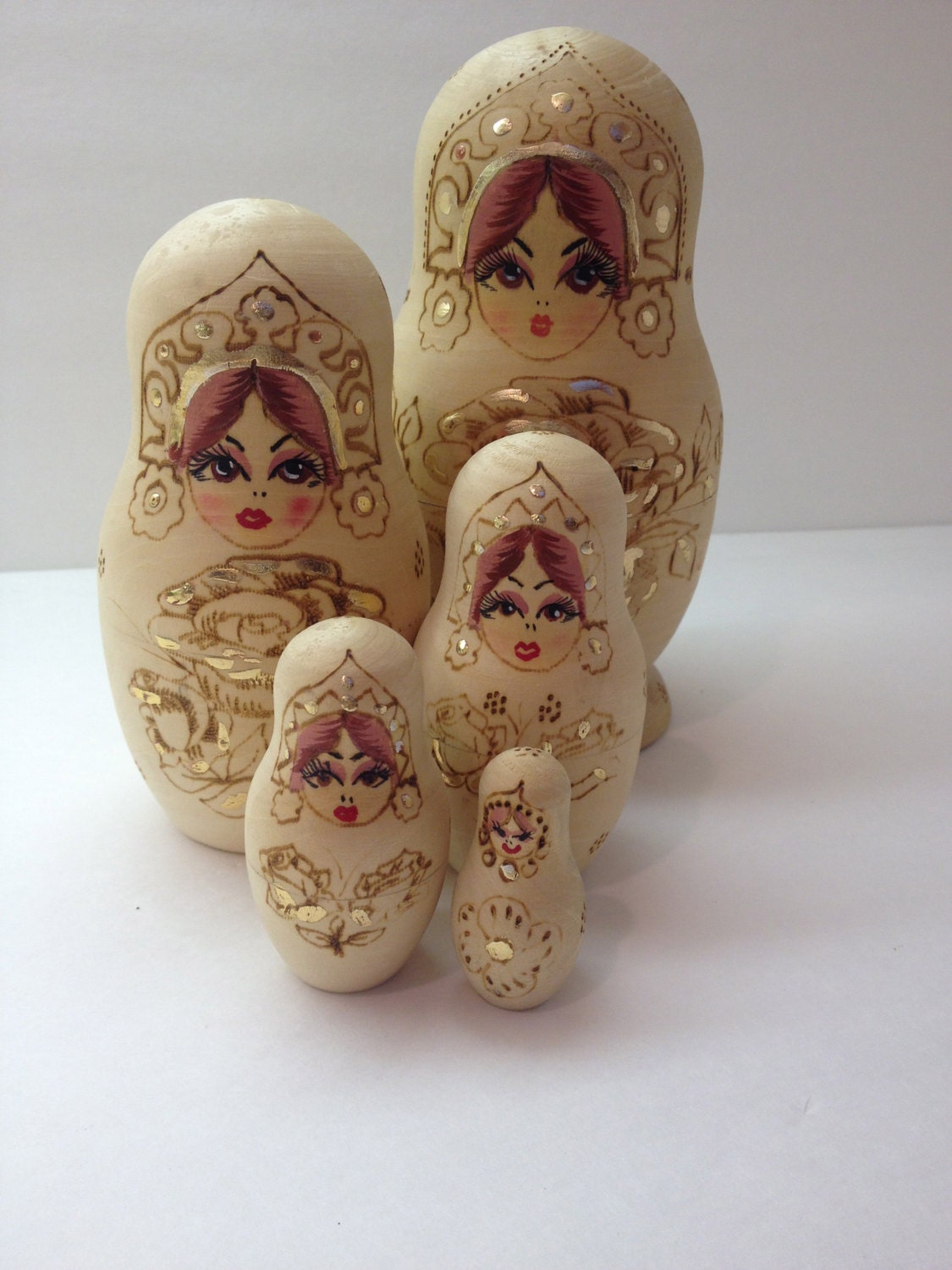 Matryoshka Russian Nesting Dolls Vintage Ussr By Sundriedlinen