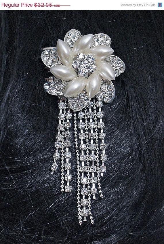 ON SALE Bridal Hair Comb Rhinestone Pearl Hair Comb Wedding Comb Il_570xn