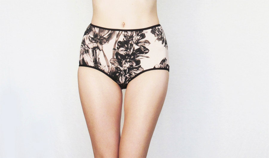 DARK PLANTS: High Waisted Panties by Egretta Underwear - EgrettaGarzetta