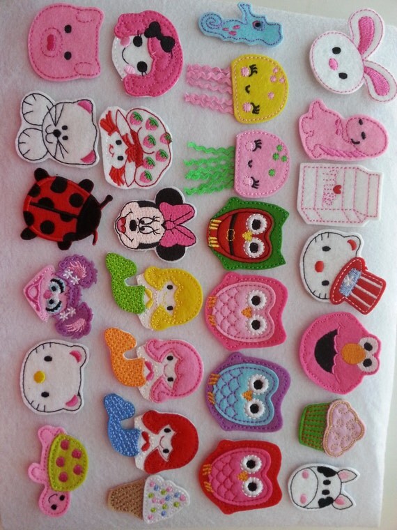 10 pieces lot felt applique for hair bow hair by RanieBowstique