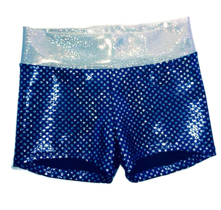 BLUE Spandex cheer shorts by LeBow1cheerbows on Etsy