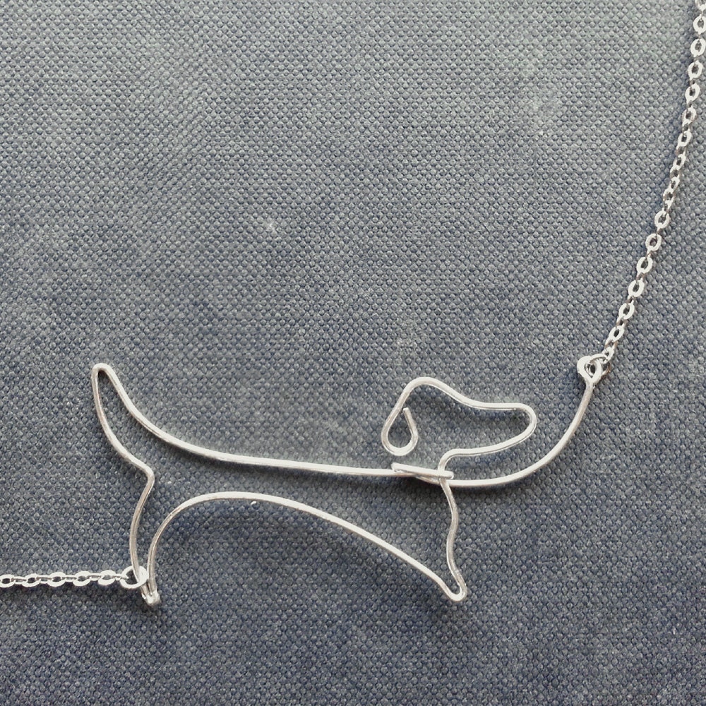 Dachshund Necklace - Dog Lover Gift, Daschund Pendant, Sausage Dog, Weiner Wiener Dog, Made to Order - 'Dachshund'