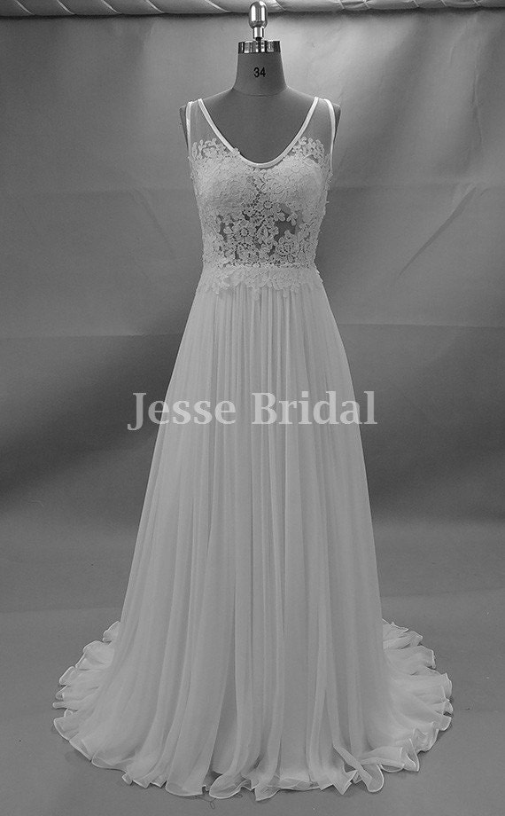 low back chiffon dress