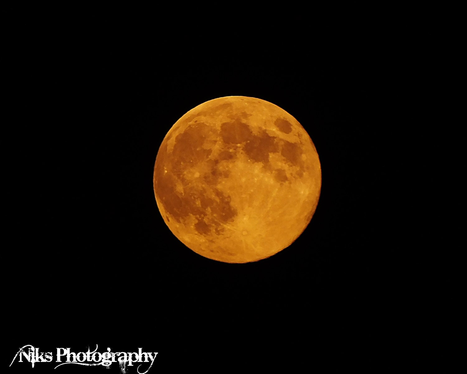 Harvest  Moon Halloween Photograph Night Skyscape Photo Orange Full Moon Lunar Picture Decor Digital Download File Instant - NiksPhotography