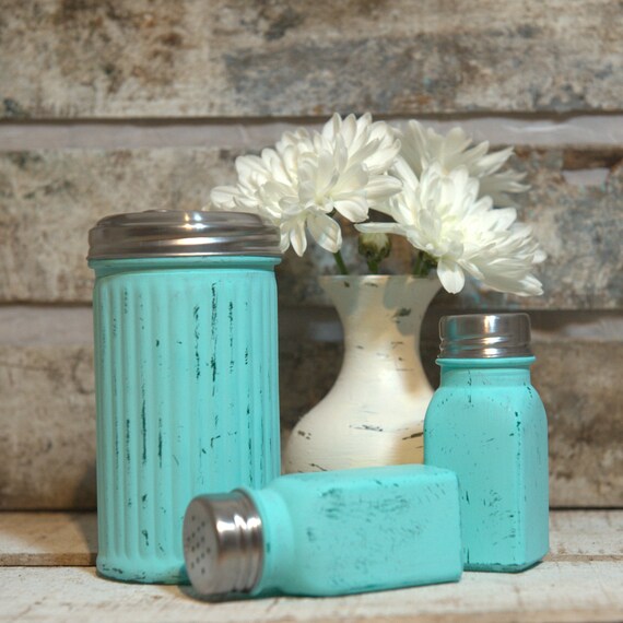 Salt and Pepper Shaker Set with Creamer or by BurlapAndBlingDecor