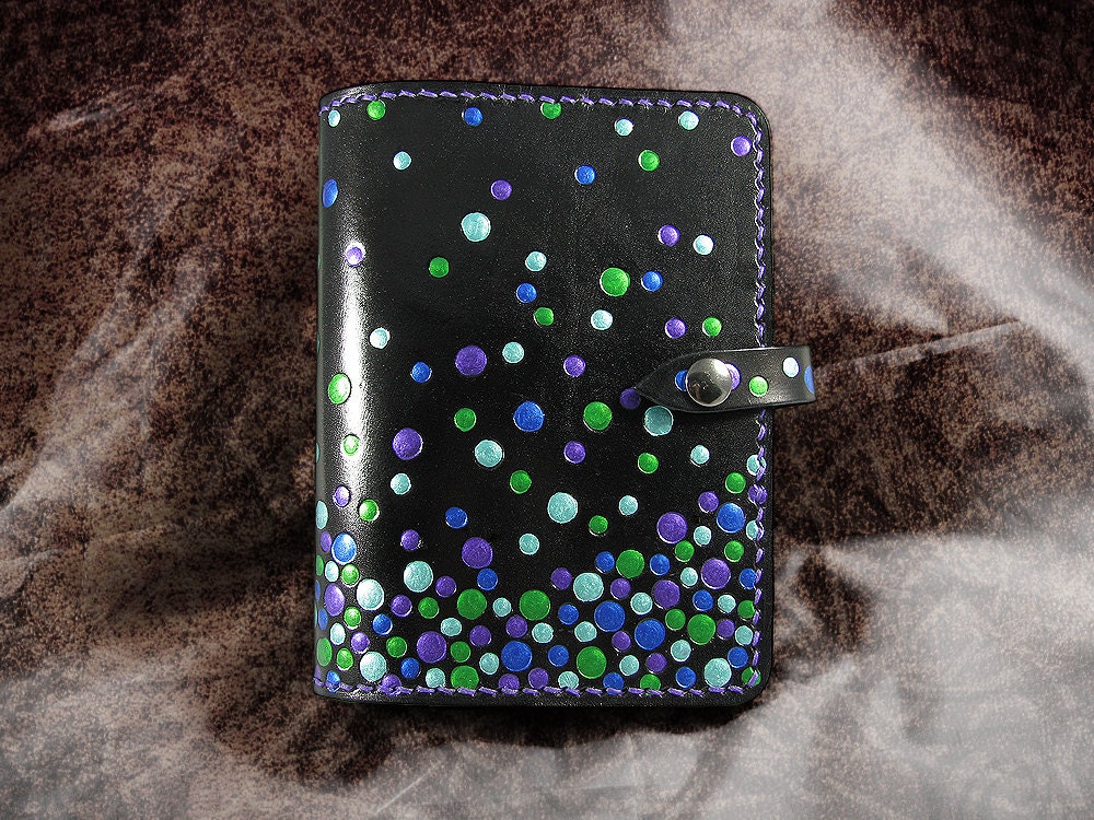 Leather Journal Cover - Raining Rainbows