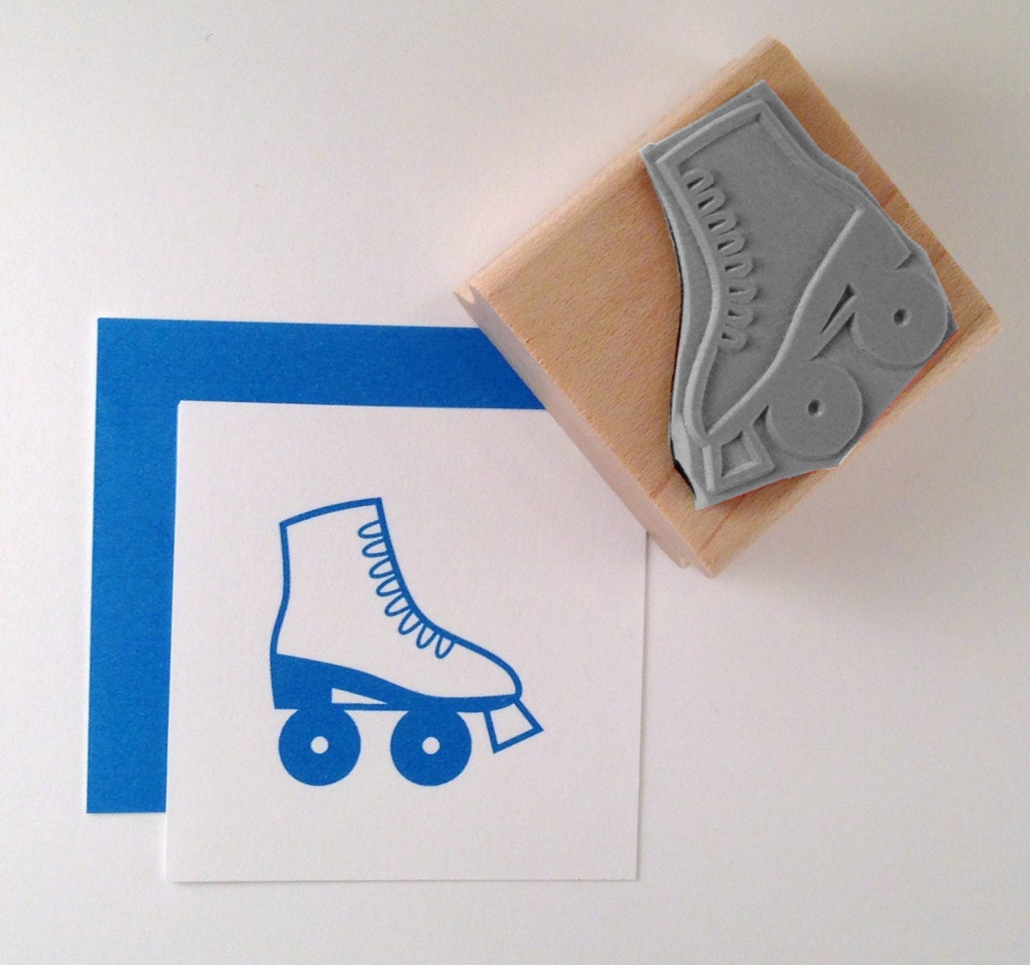 Roller Skate Rubber Stamp by cupcaketree on Etsy