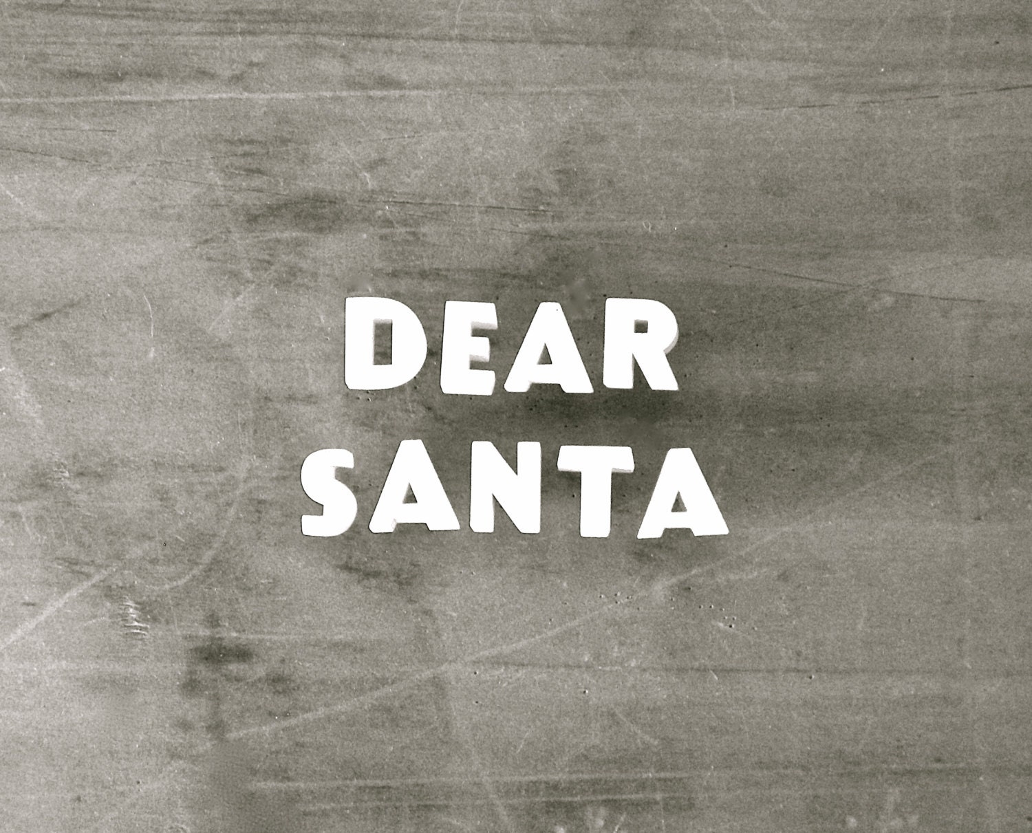 Dear Santa - Vintage Ceramic Push Pin Letters - Sign - Rustic - White - Letters - Supplies - Humor - Kids - Holidays - Winter - Christmas - becaruns