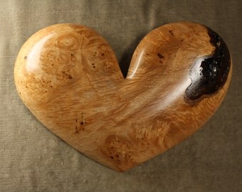 5th Wood Wedding Anniv ersary Gift Wood Heart Carving for Wife, Gift 