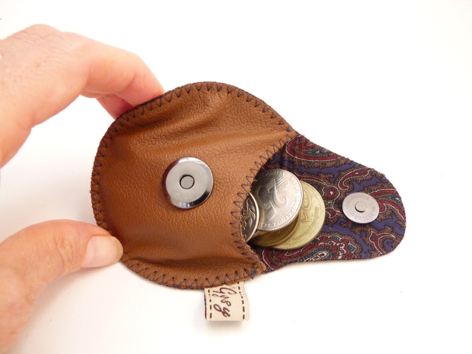 Men's Coin Purse Coin Bag Change Purse Brown by GypsyTailor