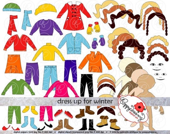 clipart paper doll clothes - photo #19