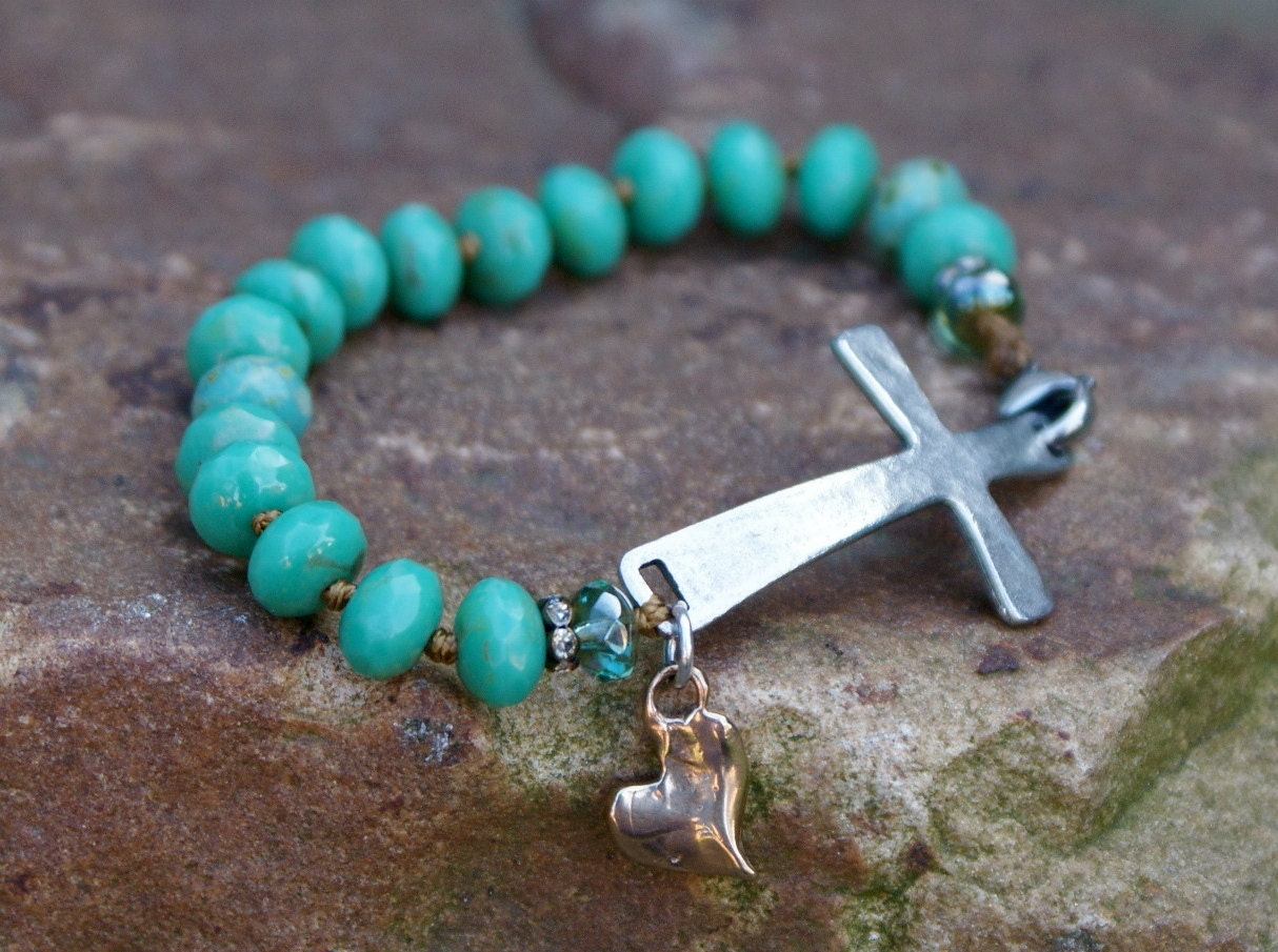 Sideways Knotted Bracelet Boho Cross Your Heart