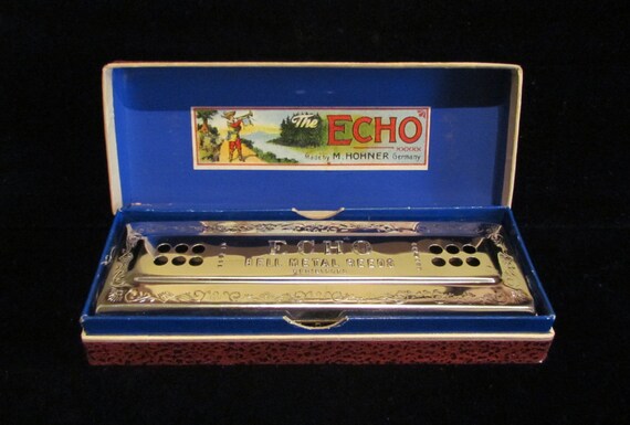 1930s Vintage M. Hohner Echo Harp Harmonica by classiccollector