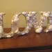 Seashell covered LOVE Sign - Beach Wedding Decoration - Sand Ceremony Table, Destination Wedding, Nautical, Gift Idea, Beach Bride