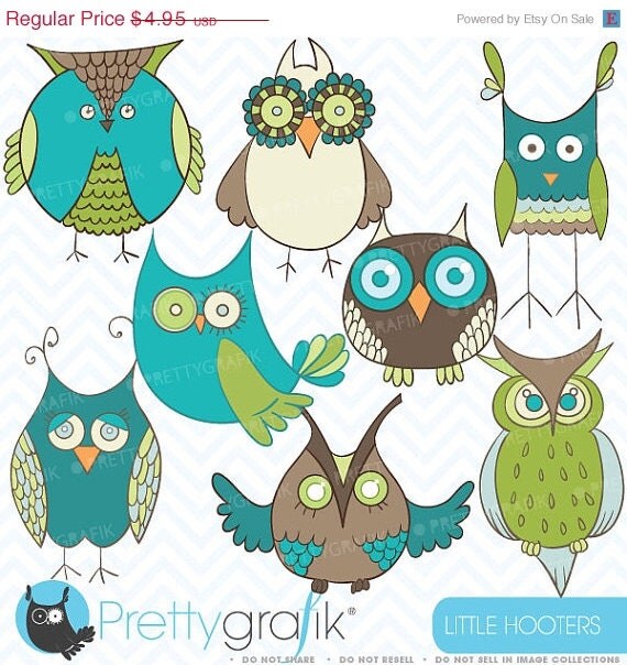 40% OFF SALE green owl clipart commercial use, vector graphics, digital clip art, digital images - CL404 Il_570xn