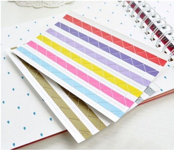 ADD TO ORDER Photo Corner Stickers Assorted colors Black Pink Gold Silver Yellow White Purple Stickers Il_570xn