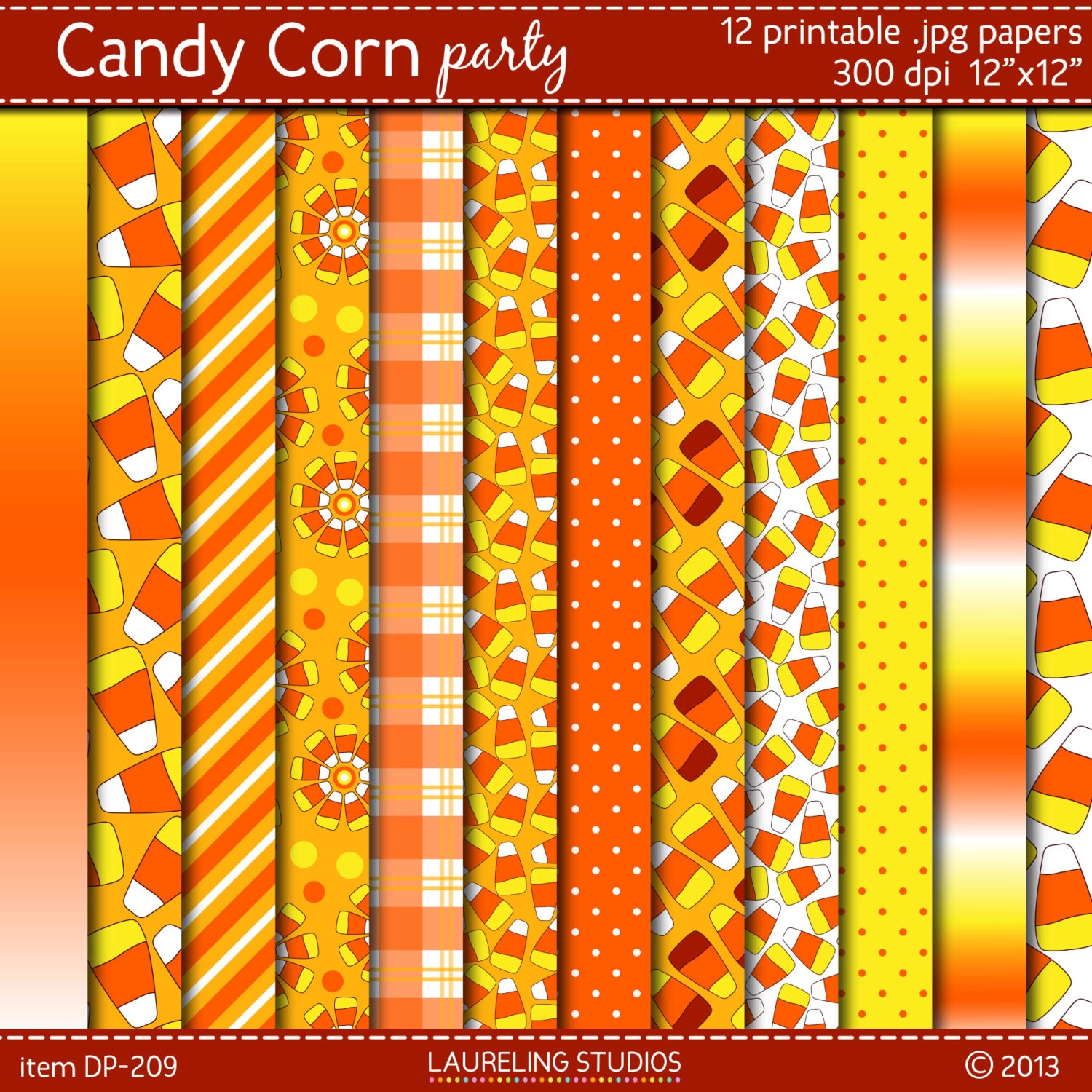 candy corn scrapbook paper digital scrapbook by LaurelingStudios
