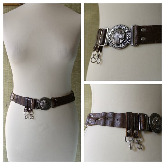 1940s Boy Scout Belt Vintage Boy Scout Memorabilia by TweedOClock
