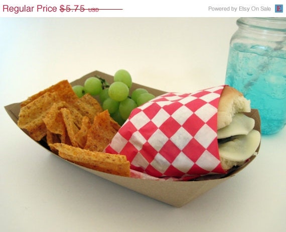 ON SALE 25 EXTRA Large Kraft Heavy Paper Food Tray for Parties, Showers or Wedding Il_570xn