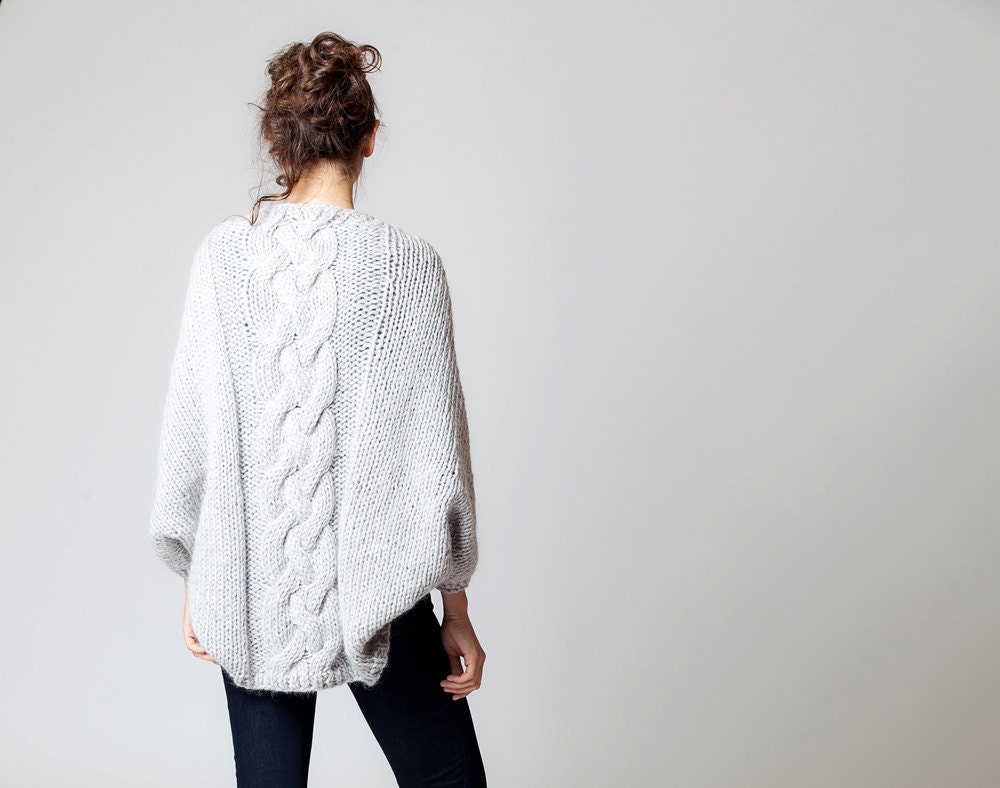 Hand knitted cable cardigan - ColeHands