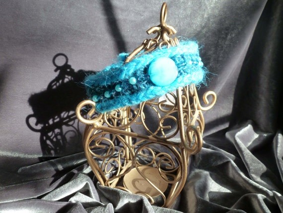 Items similar to blue beaded submissive day collar sub jewelry with