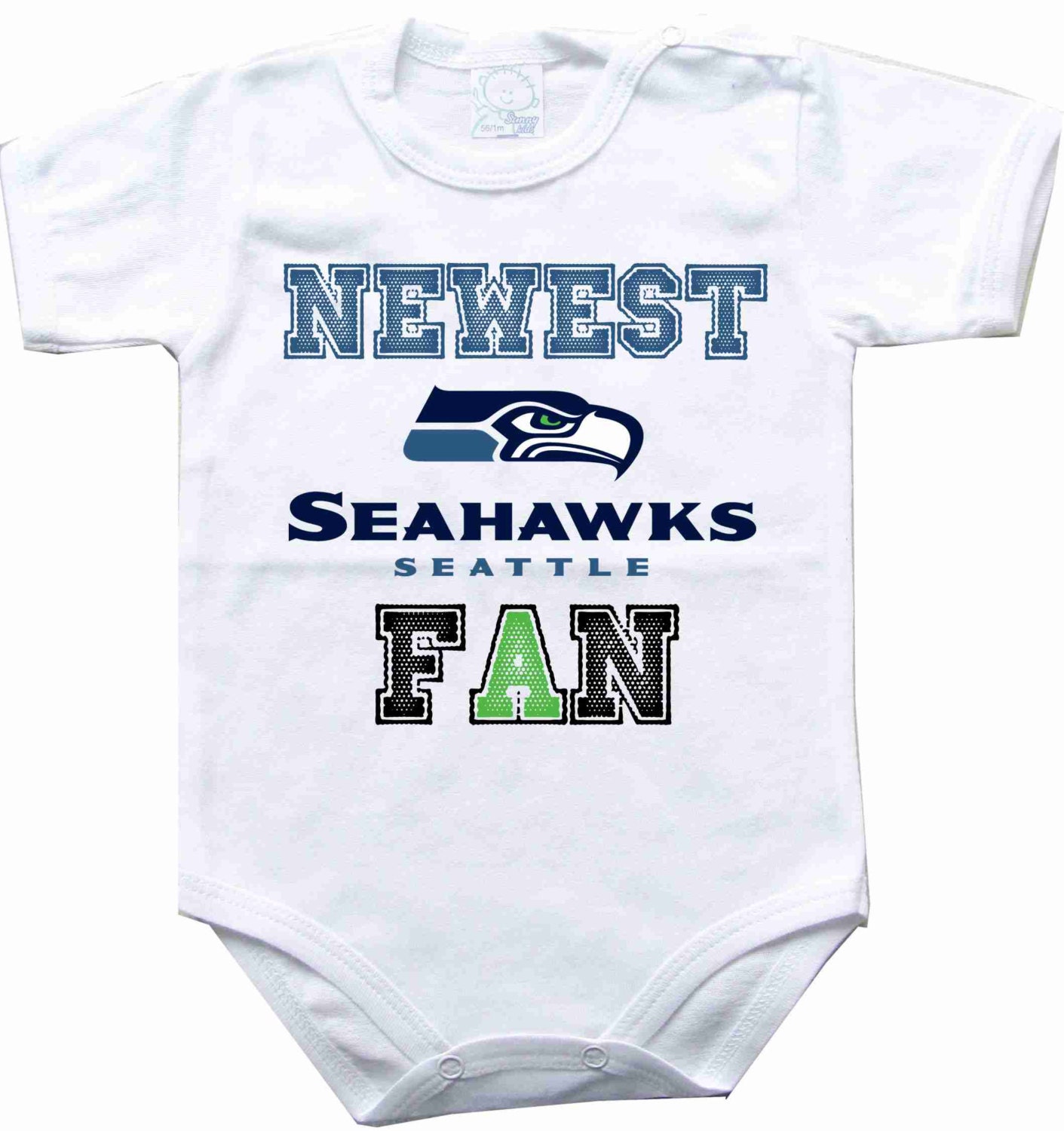 Baby bodysuit Newest fan Seattle Seahawks football by sportFanBaby