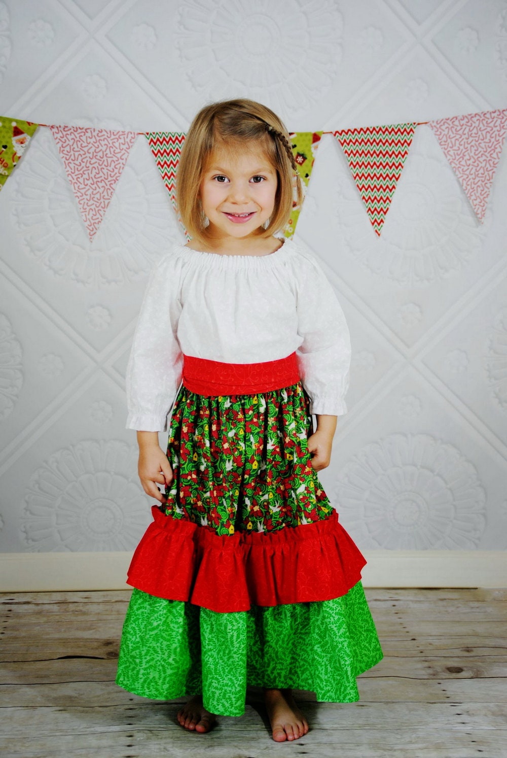 Little Girls Christmas Dress - Custom Boutique - pinkmouse