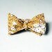 Handmade Bow Tie Mustard Floral Cotton Mens and Boys