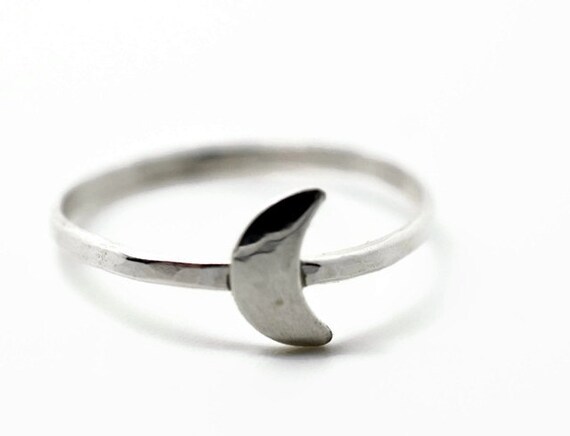 Sterling Silver Moon Ring, Crescent Moon Jewelry, Celestial Jewelry ... Sterling Silver Moon Ring, Crescent Moon Jewelry, Celestial Jewelry ...