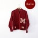 SALE vintage 50s cardigan sweater / School varsity sweater
