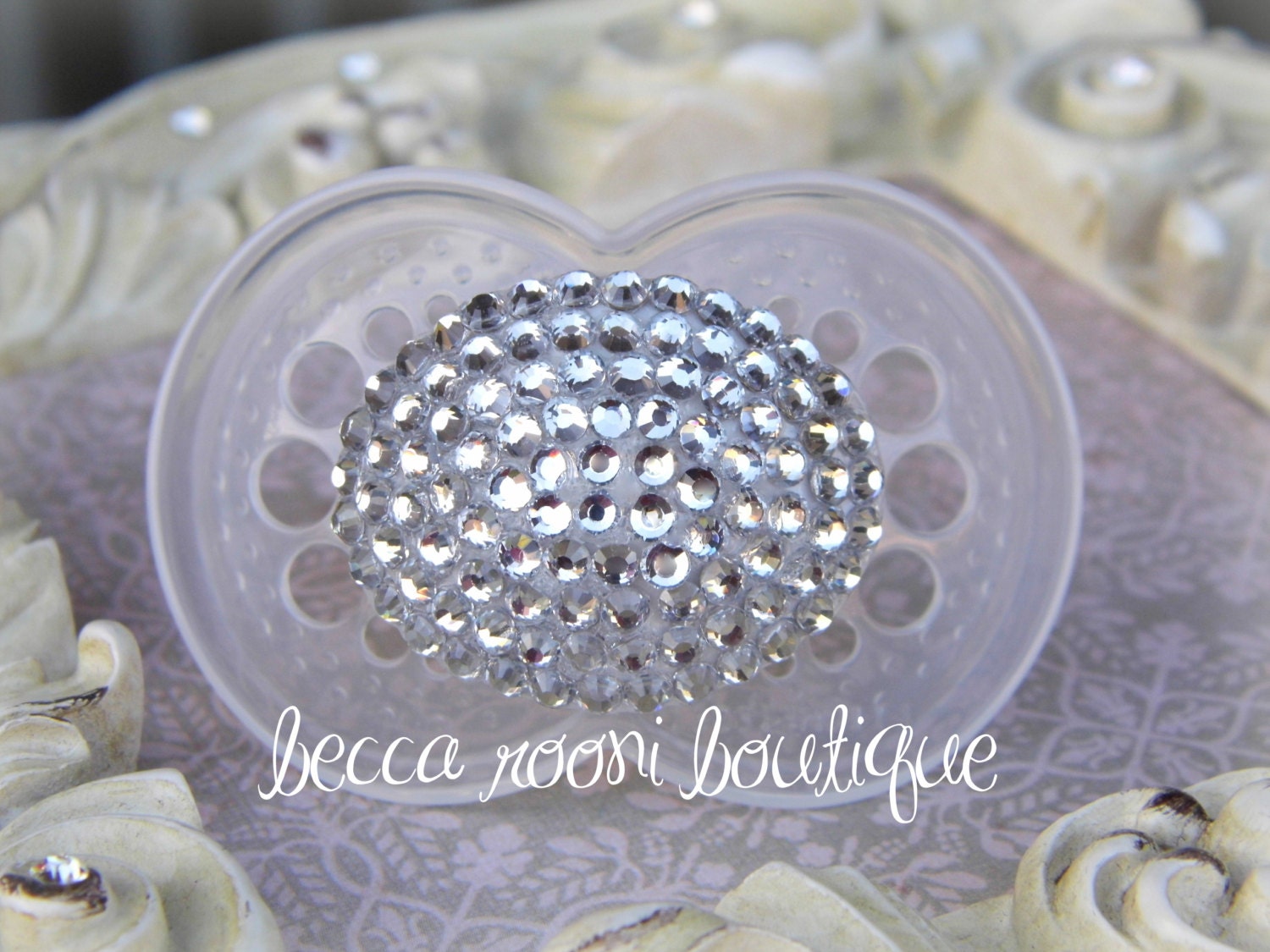 Mam+Paci ... similar to Bling Rhinestone MAM Baby Pacifier Paci Binky Dummy on Etsy