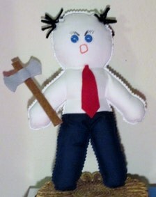 boss damn it doll, coworker gag gift, stress relief