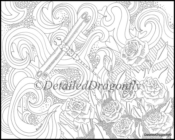 Items similar to Sunny Day Collection: coloring pages, designs to color