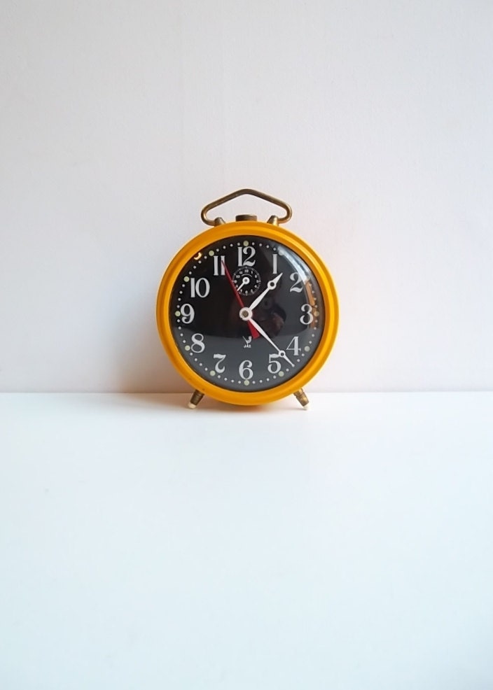 Vintage French alarm clock Jaz French alarm clock by BravaVintage