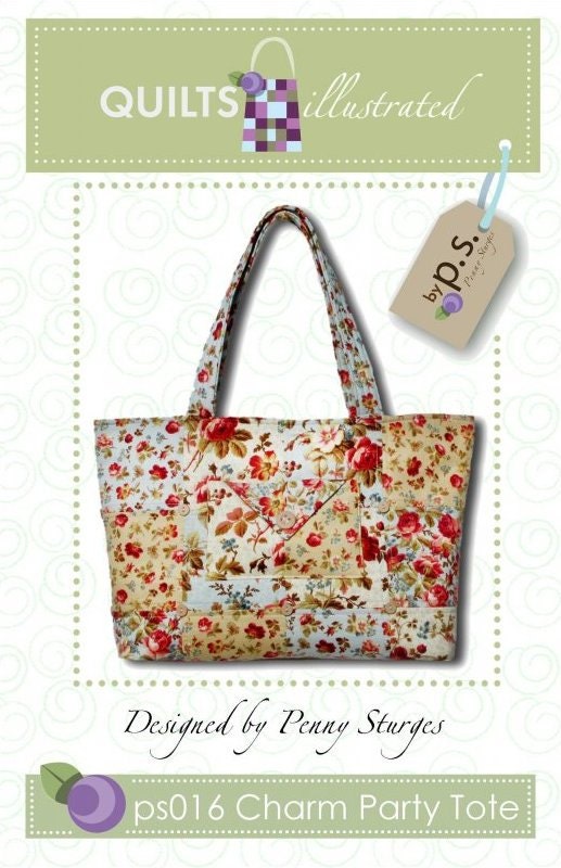 Tote Bag Pattern, Charm Party Tote by Quilts Illustrated-Free US ...
