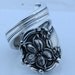Silver Art Nouveau Orange Blossom Size 7 Wrapped 1910 Floral Rogers Spoon Ring Silverware Antique