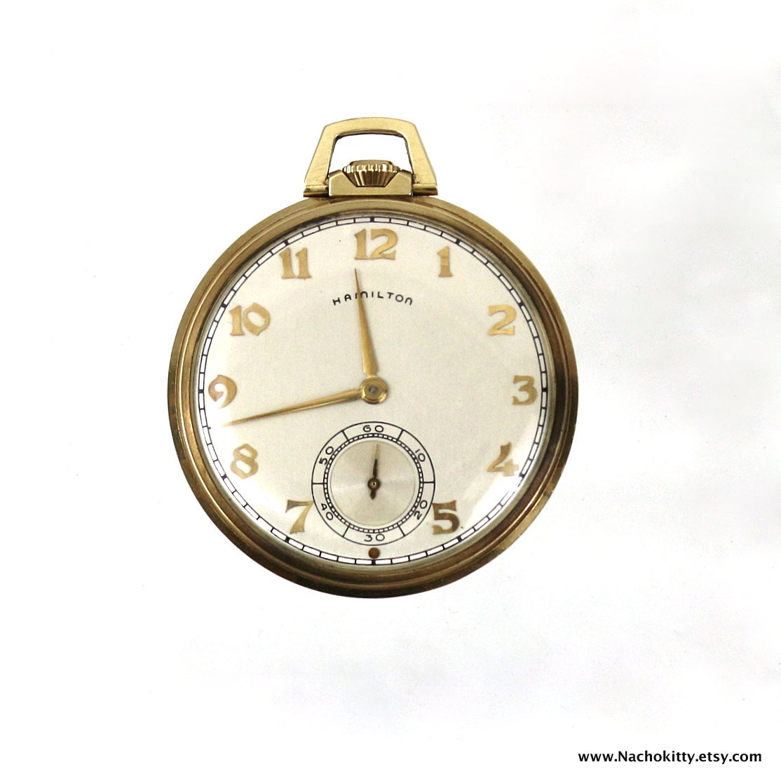 1940s 14k Gold Hamilton 21 Jewel Pocket Watch Works by Nachokitty