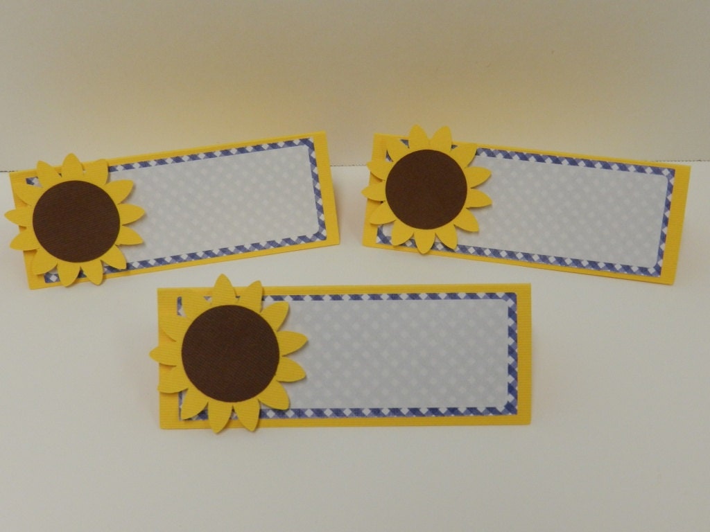 SUNFLOWER Buffet Table Cards Place Cards Set of 6 Il_570xn