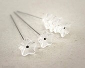 Flower Beads 12mm (20) Crystal Clear Czech Pressed Glass Bell Trumpet Neutral Rustic - LaserBeads Flower Beads 12mm (20) Crystal Clear Czech Pressed Glass Bell Trumpet Neutral Rustic - LaserBeads
